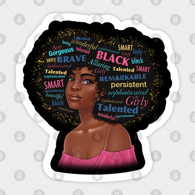 Black Girl Magic, Black Woman Sticker by UrbanLifeApparel